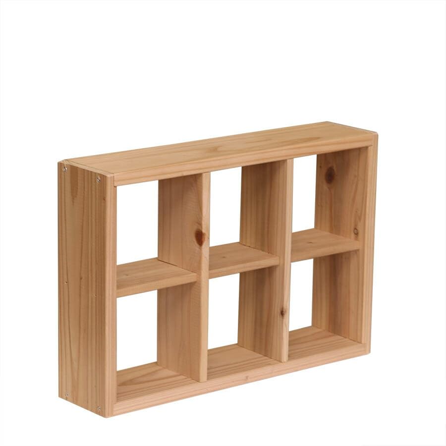 Amazon.co.jp: WOODPRO 格子ラックミニ120型3X2 幅41cm 高さ28cm 奥行
